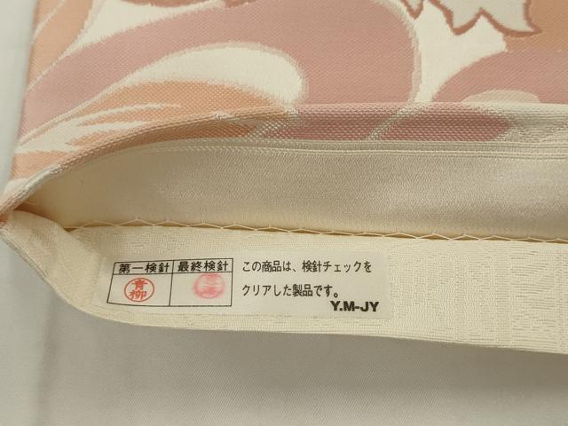 平和屋着物●六通柄袋帯　草花文　正絹　逸品　AABJ7092pf