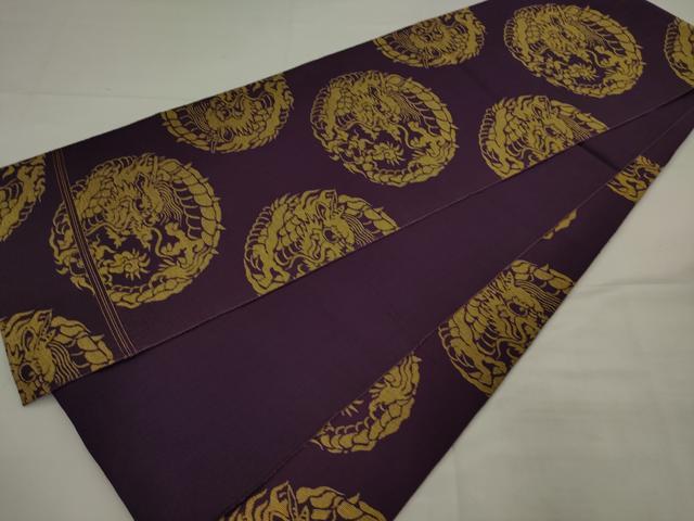 平和屋着物●六通柄　京本袋帯　龍　金糸　正絹　逸品　AABJ7100pf