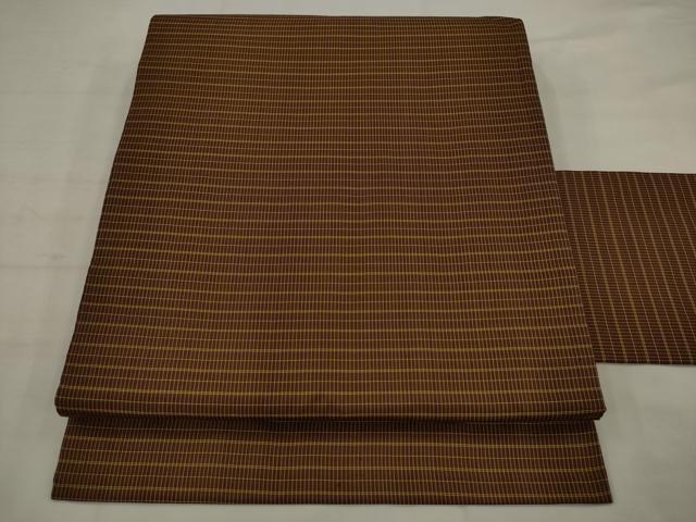 平和屋着物●全通柄九寸名古屋帯　格子　正絹　逸品　AABJ7108pf