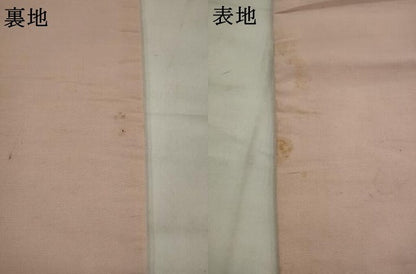 平和屋着物●アンティーク　大正ロマン　九寸名古屋帯　総手刺繍　成り物　金糸　正絹　逸品　AABJ7111pf