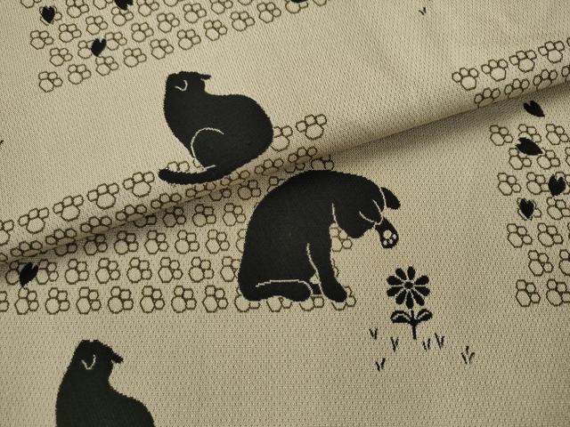 平和屋着物●全通柄京袋帯　猫　AABJ7115pf