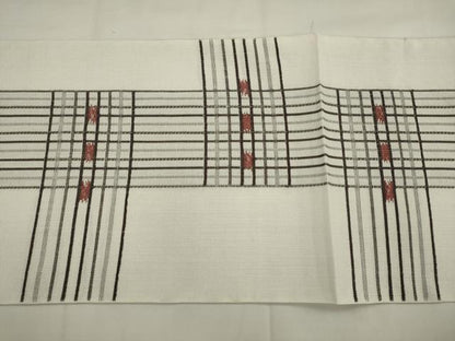 平和屋着物●八寸名古屋帯　変わり格子　AABJ7121pf