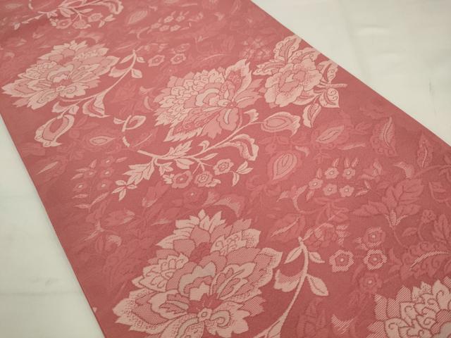 平和屋着物◎六通柄袋帯　更紗花文　正絹　逸品　AABJ7133pf