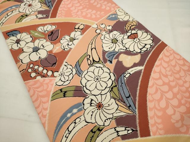 平和屋着物◎六通柄袋帯　唐織　辻が花　正絹　逸品　AABJ7136pf