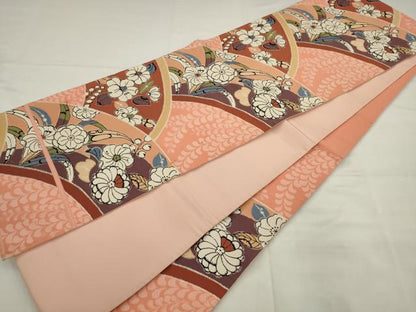 平和屋着物◎六通柄袋帯　唐織　辻が花　正絹　逸品　AABJ7136pf