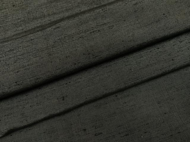 平和屋着物●男性　紬　アンサンブル　色無地　消炭色　正絹　逸品　AABJ7164ph
