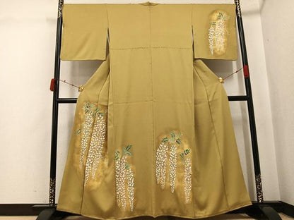 平和屋着物●訪問着　藤花房　金彩　正絹　逸品　AABJ7168ph