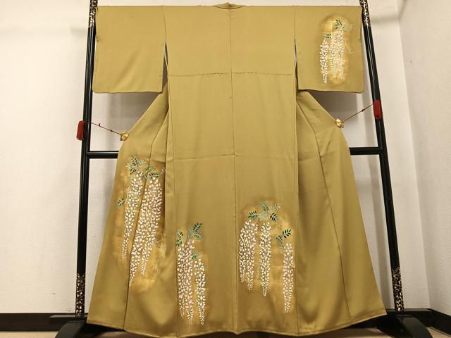 平和屋着物●訪問着　藤花房　金彩　正絹　逸品　AABJ7168ph