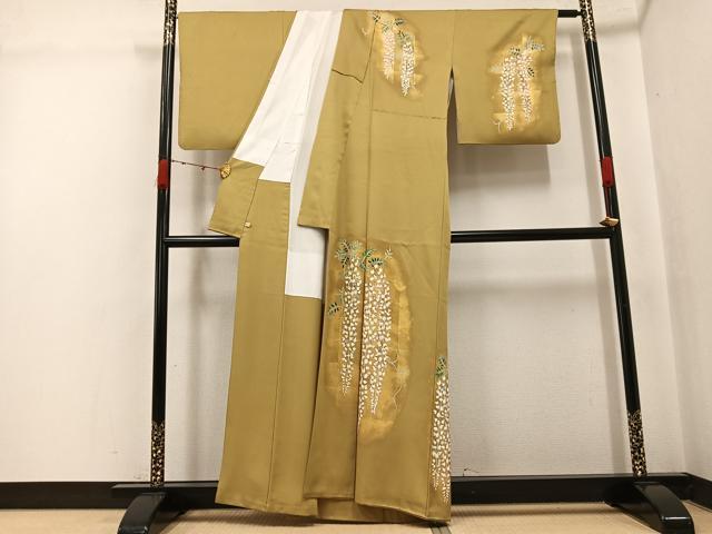 平和屋着物●訪問着　藤花房　金彩　正絹　逸品　AABJ7168ph