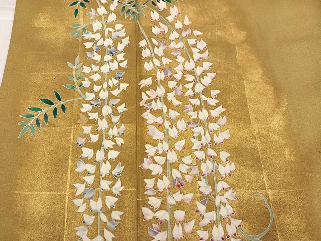 平和屋着物●訪問着　藤花房　金彩　正絹　逸品　AABJ7168ph