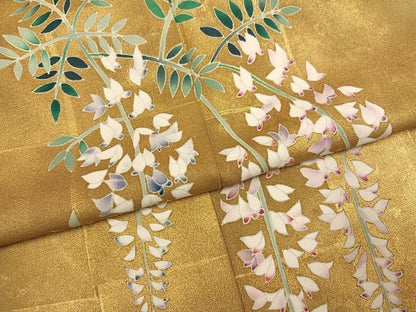 平和屋着物●訪問着　藤花房　金彩　正絹　逸品　AABJ7168ph