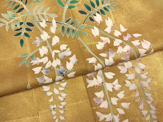 平和屋着物●訪問着　藤花房　金彩　正絹　逸品　AABJ7168ph
