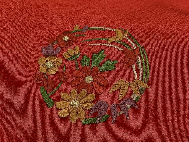 平和屋着物●豪華振袖　色無地　紅海老茶色　正絹　逸品　AABJ7169ph