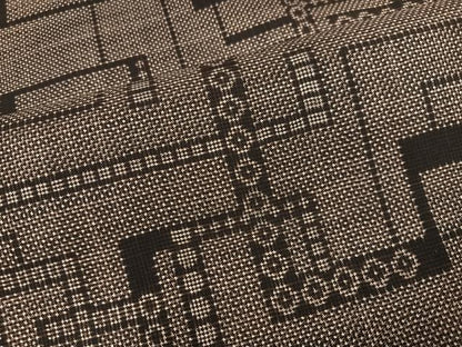 平和屋着物●本場大島紬　一元7マルキ　幾何学文様　正絹　逸品　AABJ7172ph