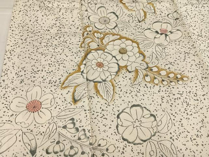 平和屋着物●訪問着　辻が花　刺繍　金彩　正絹　逸品　AABJ7181ph
