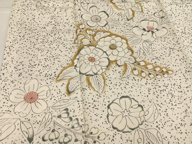 平和屋着物●訪問着　辻が花　刺繍　金彩　正絹　逸品　AABJ7181ph