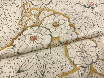 平和屋着物●訪問着　辻が花　刺繍　金彩　正絹　逸品　AABJ7181ph