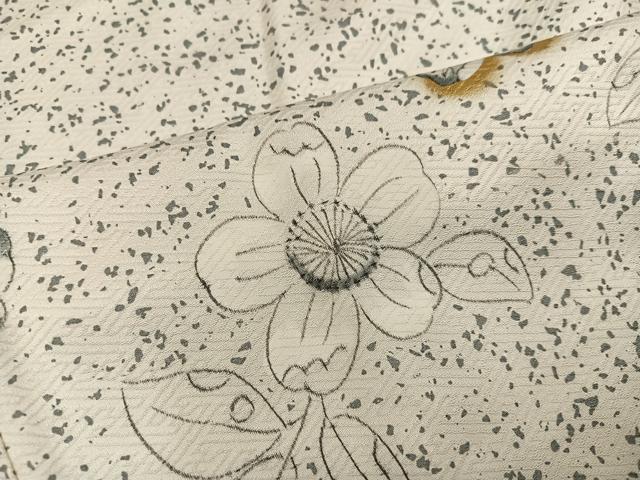 平和屋着物●訪問着　辻が花　刺繍　金彩　正絹　逸品　AABJ7181ph