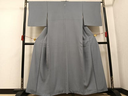 平和屋着物●上質な色無地　豆がら茶色　正絹　逸品　AABJ7182ph