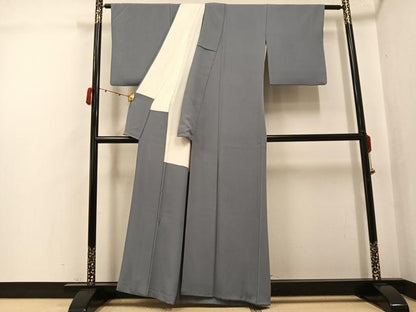 平和屋着物●上質な色無地　豆がら茶色　正絹　逸品　AABJ7182ph