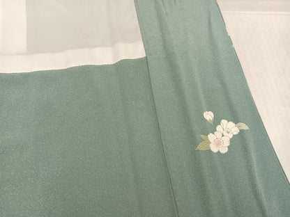 平和屋着物●訪問着　友禅　貝合わせ草花文　暈し染め　正絹　逸品　AABJ7183ph