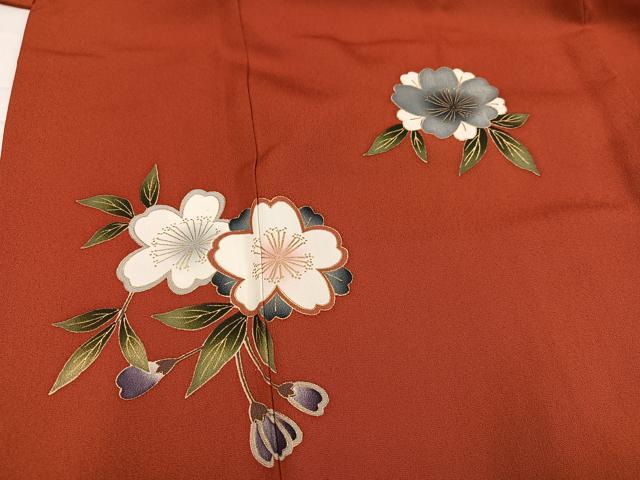 平和屋着物●豪華振袖　舞桜文　暈し染め　金彩　正絹　逸品　AABJ7184ph