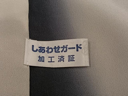 平和屋着物●上質な小紋　夜桜　黒地　正絹　逸品　AABJ7187ph