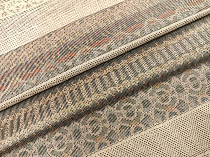 平和屋着物●本場大島紬　白大島　150亀甲　総絣　横段文　正絹　逸品　AABJ7193ph