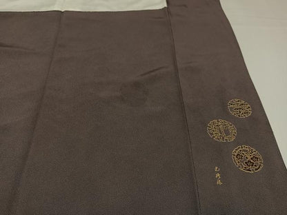 平和屋着物●伝統工芸師　服部光擴　江戸小紋　角通し　正絹　逸品　AABJ7197ph