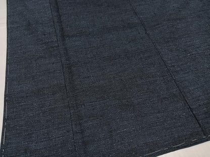 平和屋着物●男性　結城紬　藍鉄色　正絹　逸品　AABJ7210ph