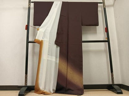 平和屋着物●色留訪問着　霞文　一乃倉　燿変纐纈　暈し染め　正絹　逸品　AABJ7211ph