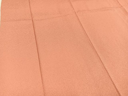 平和屋着物●本草木染作家　瑞鳳　色無地　紋意匠　薄紅色　正絹　逸品　未使用　AABJ7212ph