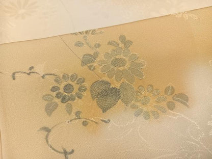 平和屋着物●上質な小紋　地紋起こし　草花文　暈し染め　正絹　逸品　AABJ7221ph