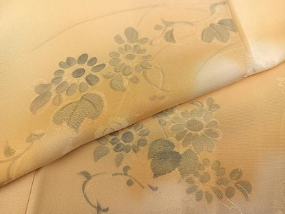 平和屋着物●上質な小紋　地紋起こし　草花文　暈し染め　正絹　逸品　AABJ7221ph