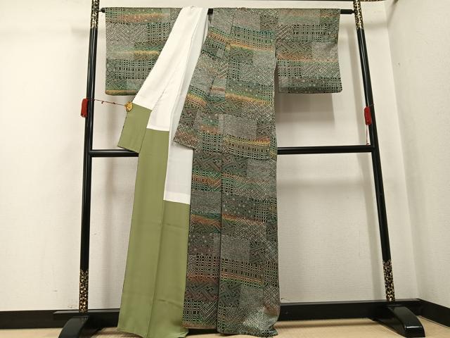 平和屋着物●上質な小紋　吉祥文　正絹　逸品　AABJ7228ph