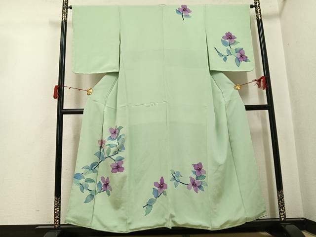 平和屋着物●訪問着　ろうけつ染　草花文　正絹　逸品　未使用　AABJ7230ph