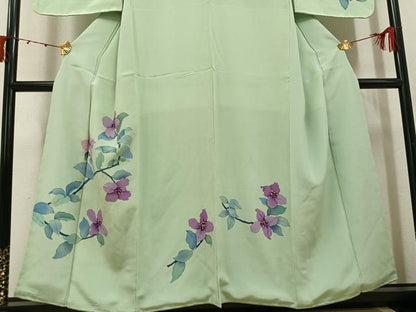 平和屋着物●訪問着　ろうけつ染　草花文　正絹　逸品　未使用　AABJ7230ph