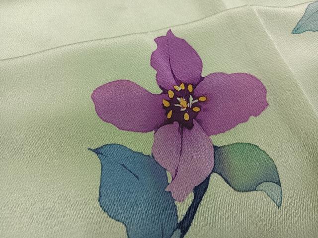 平和屋着物●訪問着　ろうけつ染　草花文　正絹　逸品　未使用　AABJ7230ph
