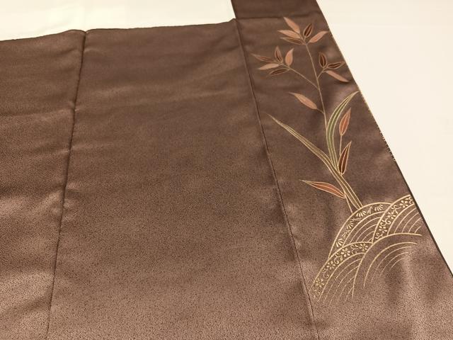 平和屋着物●訪問着　駒刺繍　流水草花文　暈し染め　金彩　正絹　逸品　未使用　AABJ7233ph