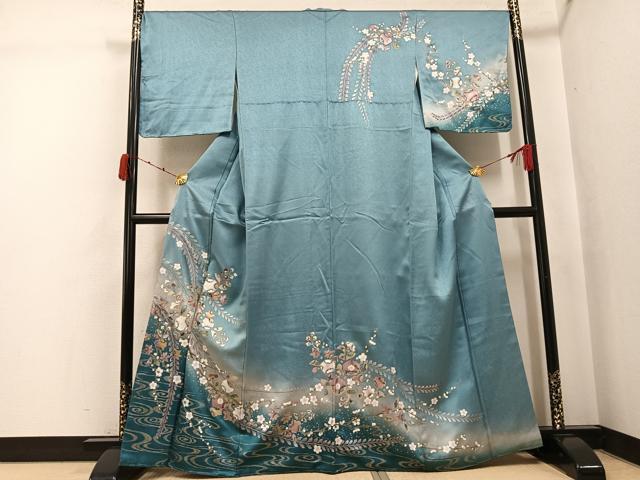 平和屋着物●訪問着　辻が花　暈し染め　金銀彩　正絹　逸品　AABJ7237ph