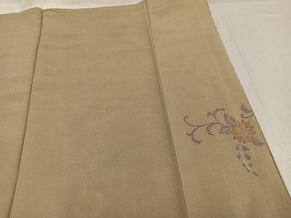 平和屋着物●豪華色留袖　駒刺繍　地紙草花文　暈し染め　金彩　正絹　逸品　AABJ7244ph