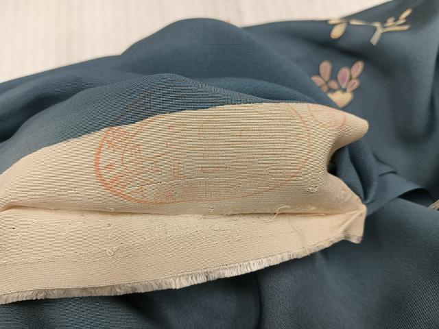 平和屋着物●訪問着　桂三郎好み　色舞袖　枝花文　暈し染め　金彩　仮絵羽　正絹　逸品　未使用　AABJ7247ph