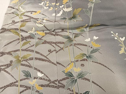 平和屋着物●訪問着　友禅　枝花文　暈し染め　金彩　仮絵羽　正絹　逸品　未使用　AABJ7248ph
