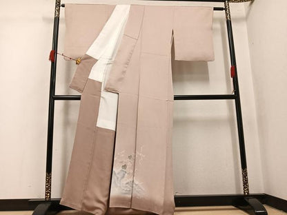 平和屋着物●豪華色留袖　友禅　枝花文　暈し染め　正絹　逸品　AABJ7251ph