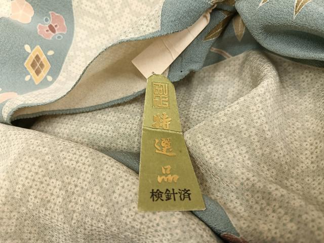 平和屋着物●訪問着　駒刺繍　松竹梅吉祥宝尽くし　金彩　丹後ちりめん　仮絵羽　正絹　逸品　未使用　AABJ7255ph