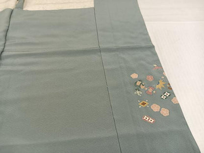 平和屋着物●訪問着　駒刺繍　松竹梅吉祥宝尽くし　金彩　丹後ちりめん　仮絵羽　正絹　逸品　未使用　AABJ7255ph