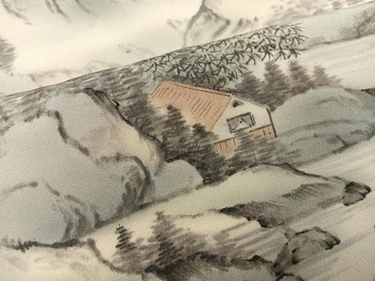 平和屋着物●訪問着　高橋一海　手描き　人物風景文　正絹　逸品　AABJ7267ph