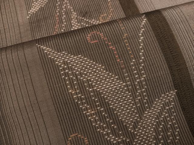 平和屋着物●上質な紬　草木間道　正絹　逸品　未使用　AABJ7268ph