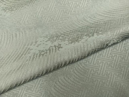 平和屋着物●上質な色無地　利休鼠色　立波地紋　正絹　逸品　未使用　AABJ7273ph