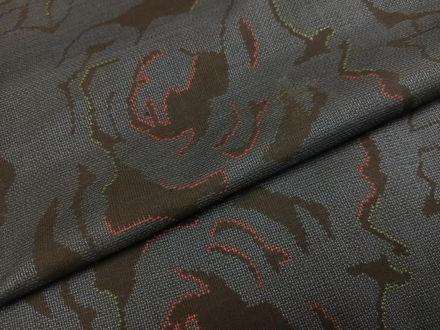 平和屋着物●本場大島紬　カタス9マルキ　花尽くし　正絹　逸品　AABJ7276ph